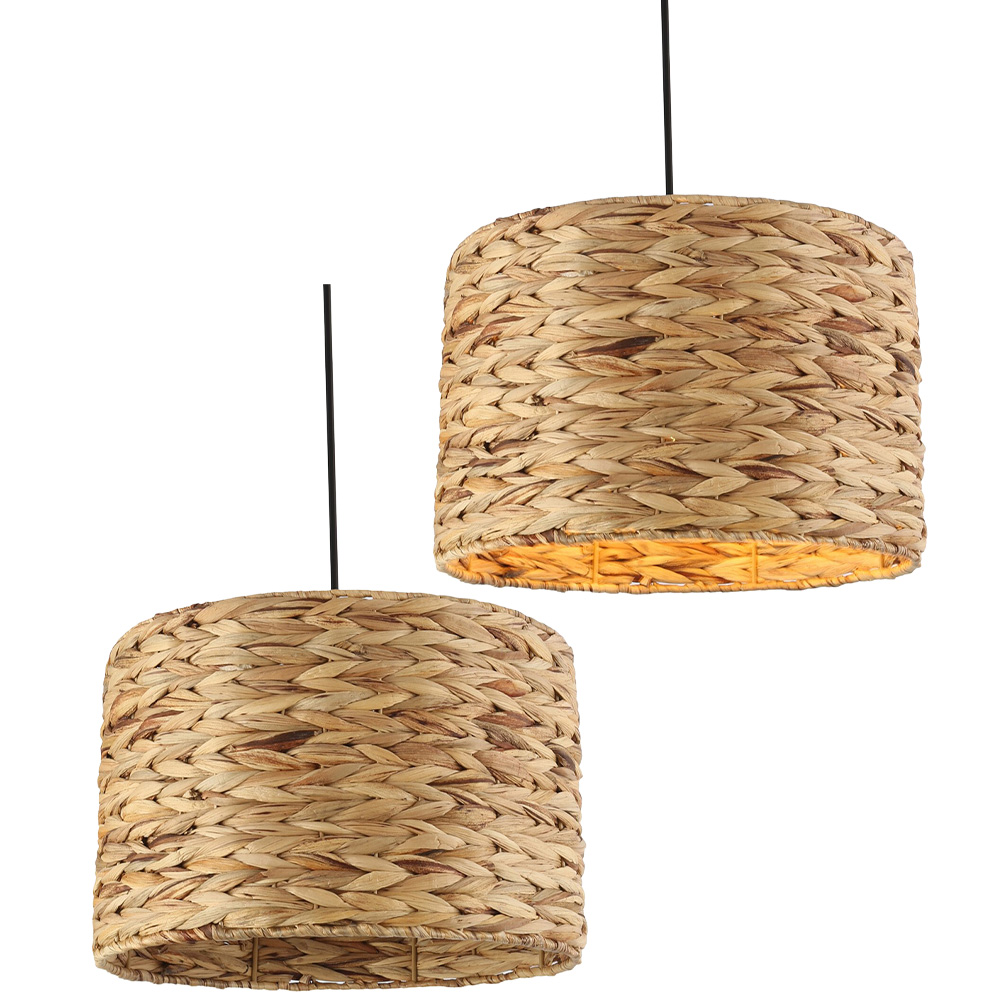 Natural Effect Weave Pendant Natural Image 4