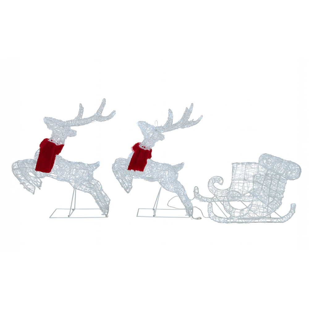 Neo 240 Mixed LED Sleigh Reindeer Christmas Decoration 65cm Image 2