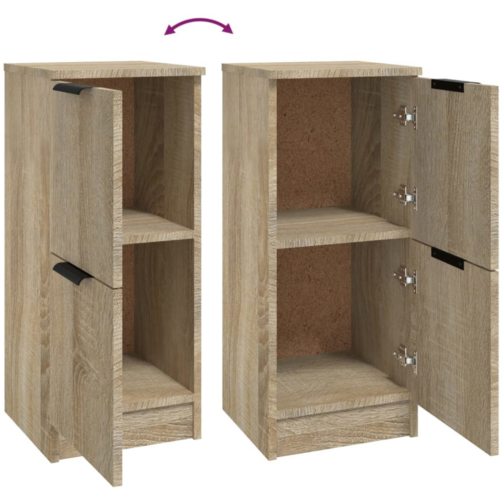 vidaXL 2 Door Sonoma Oak Sideboard Set of 2 Image 8