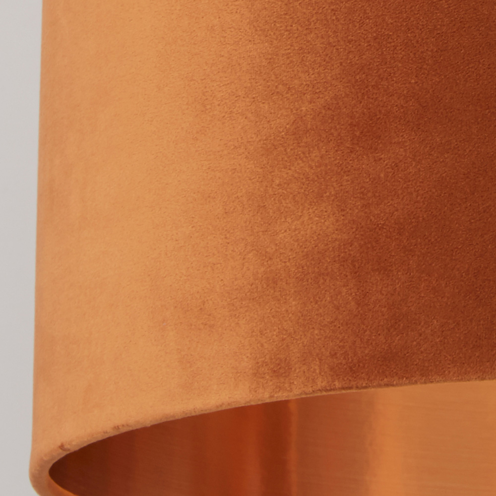 Lighting Collection Burnt Orange Copper Inner Velvet Drum Shade 40cm Image 4