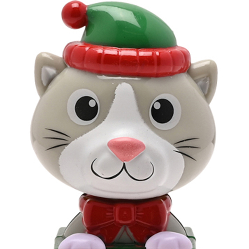 The Seasonal Gift Co. Solar Xmas Cat Bobble Head Image 2