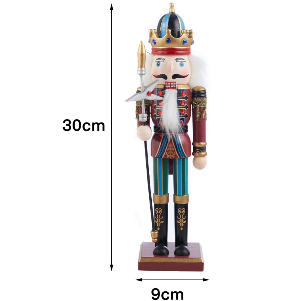 Living and Home Wooden Nutcracker Soldier Christmas Ornament Image 9