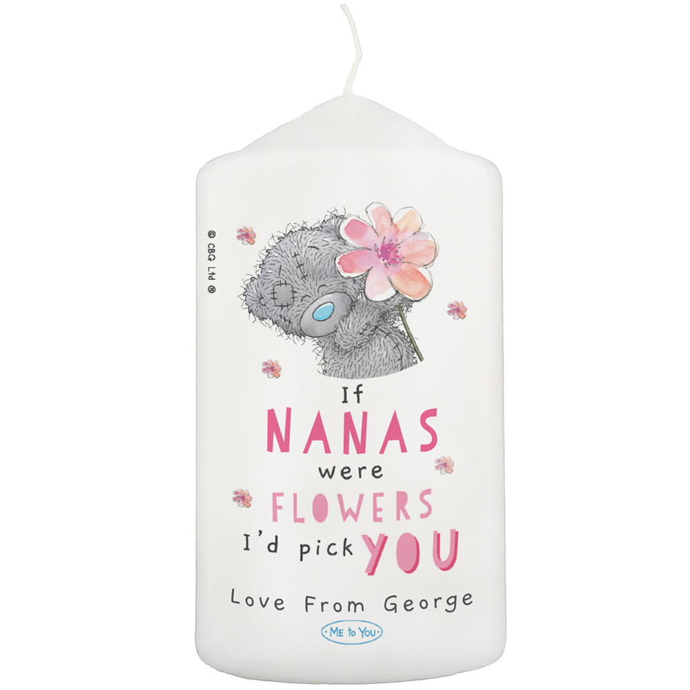 Personalised Memento Personalised Me To You If Were Flowers Pillar Candle Image 1