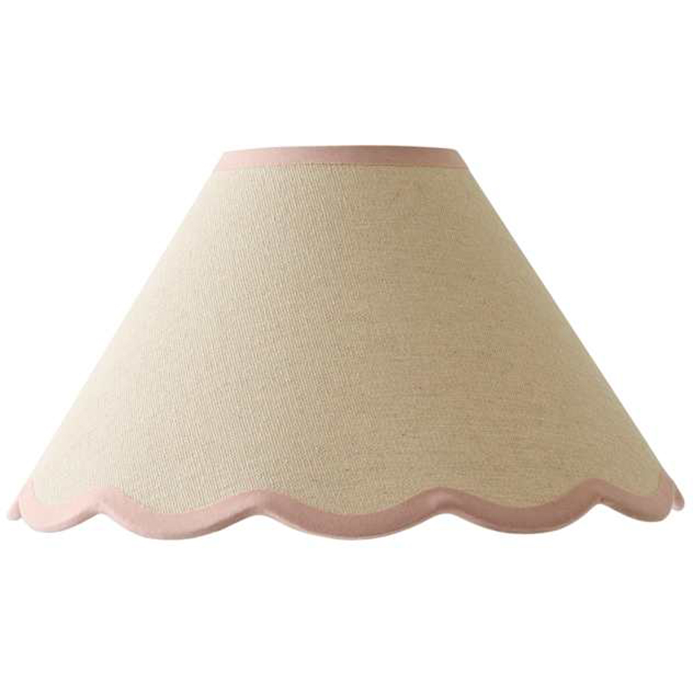 ValueLights Florie Scallop Pink Trim Small Shade Image 1