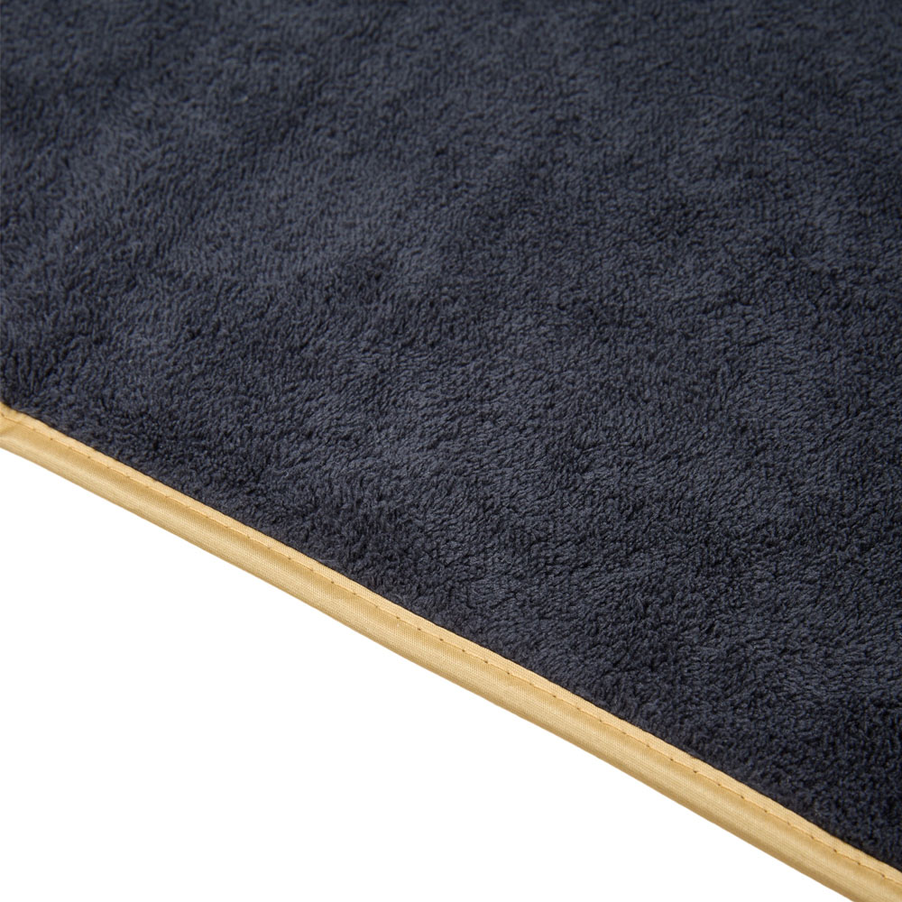 Living and Home Soft Polyester Dark Grey Gold Star Towel Set of 4 Image 6