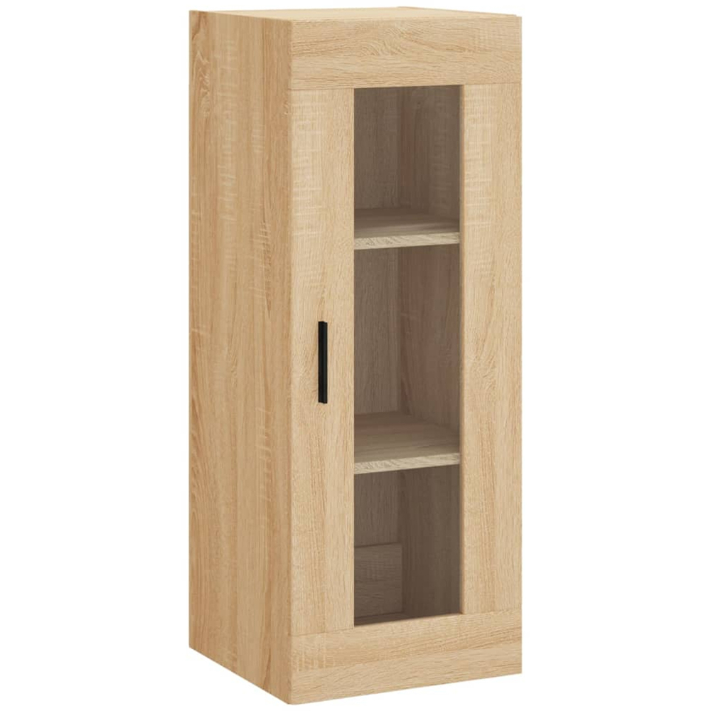 vidaXL Single Glass Door 3 Shelf Sonoma Oak Highboard Image 5