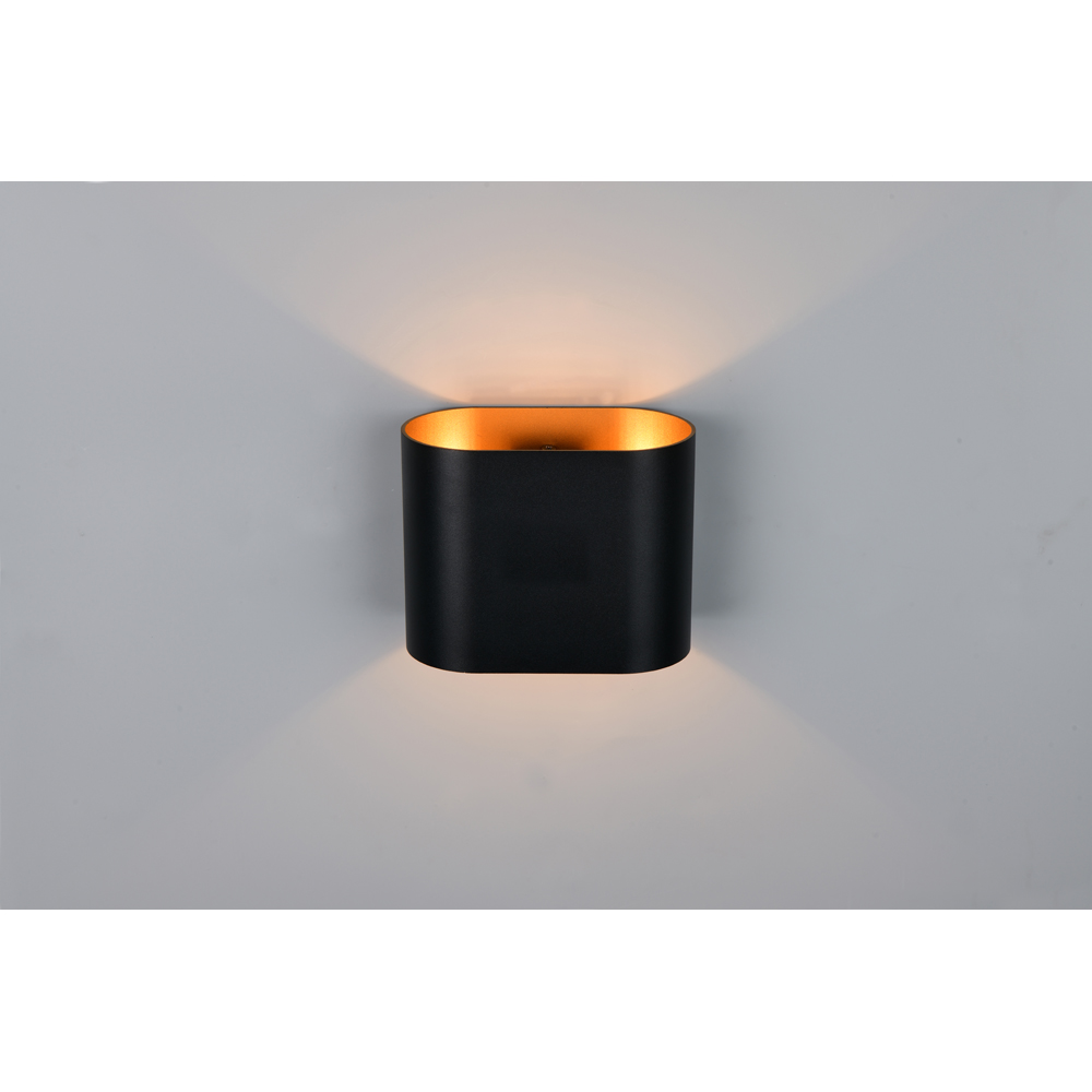 TRIO Alani Black and Gold Up and Down Wall Light Image 5