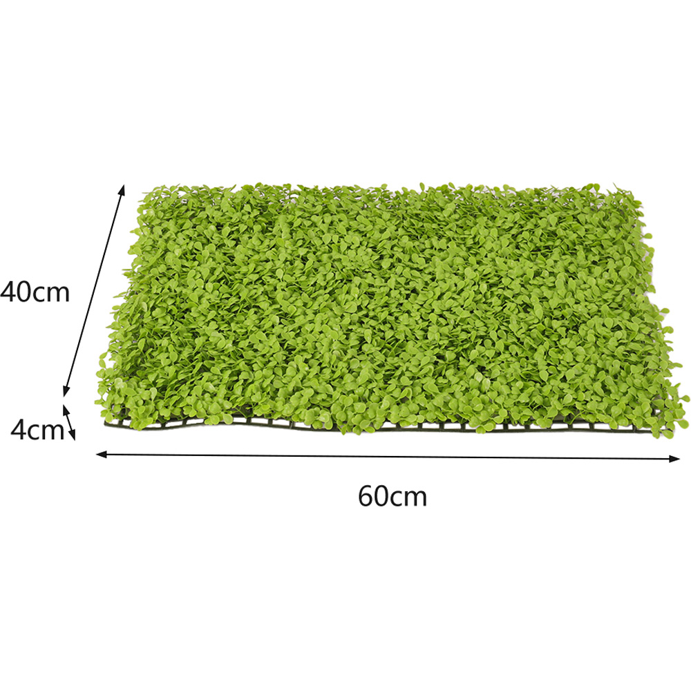 Living and Home Light Green Artificial Plant Hedge Wall Panel 60 x 40cm Image 9