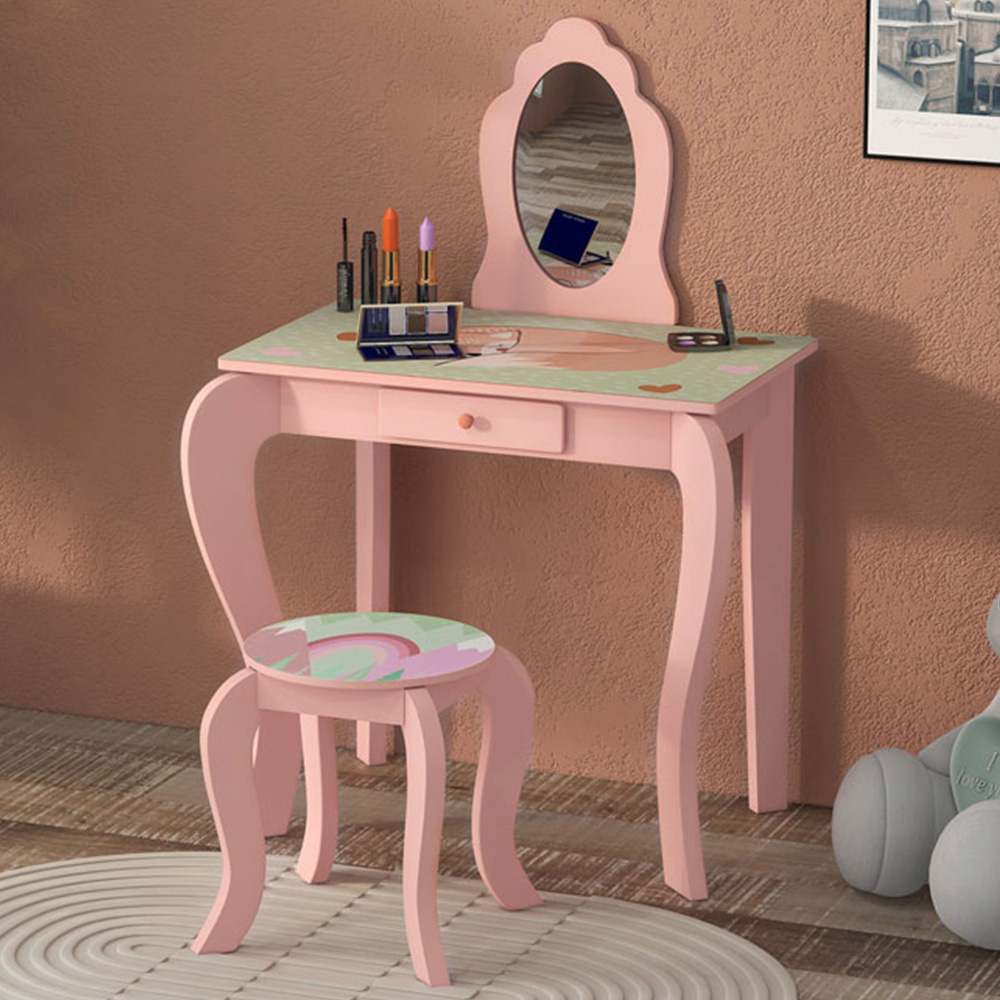 Playful Haven Pink Kids Dressing Table Set Image 1