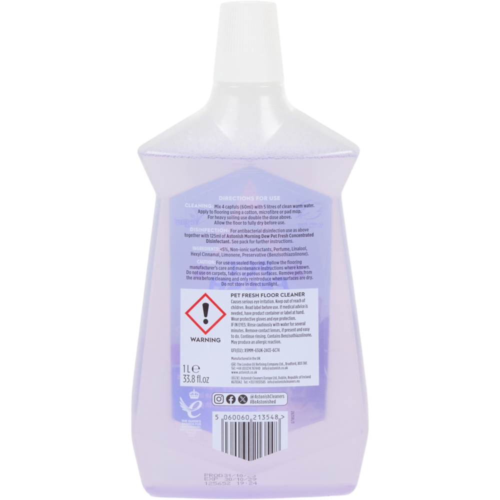 Astonish Pet Fresh Floor Cleaner 1L Image 2