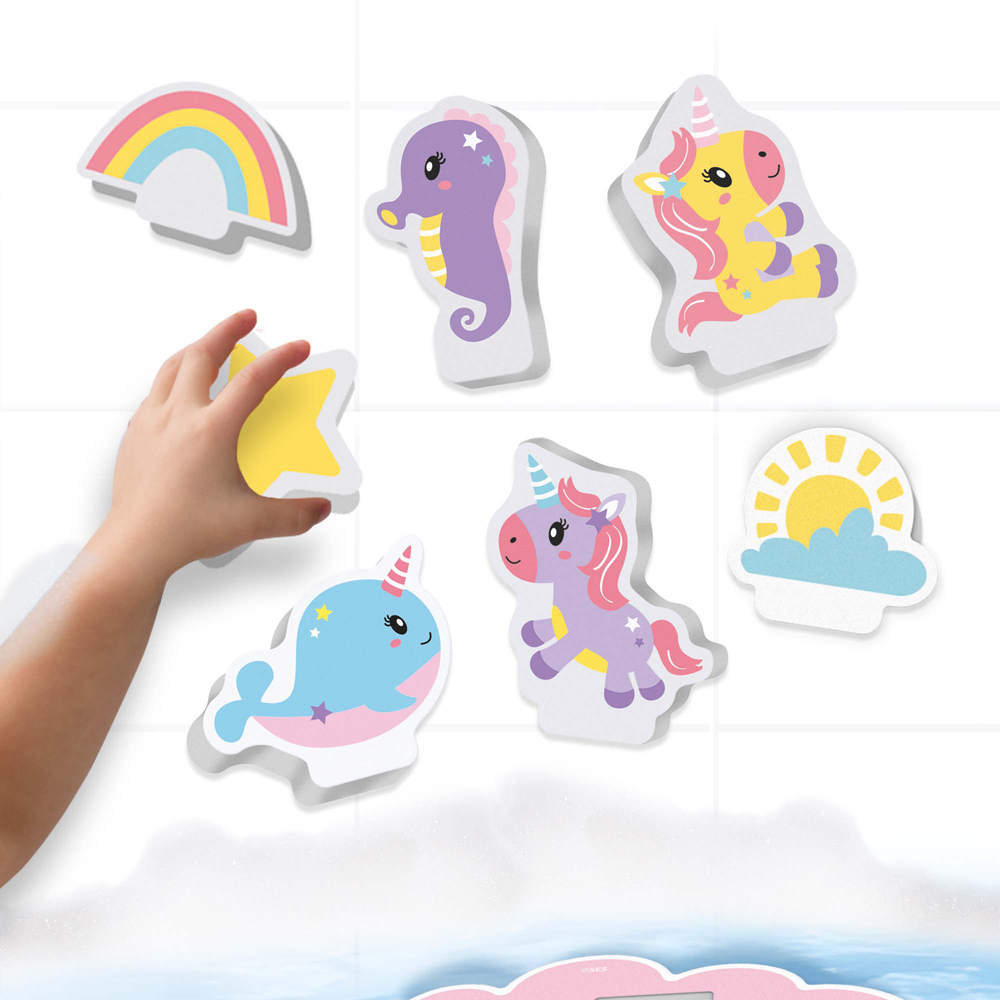 SES Creative Tiny Talents Unicorn Bath Island Foam Figures Image 3