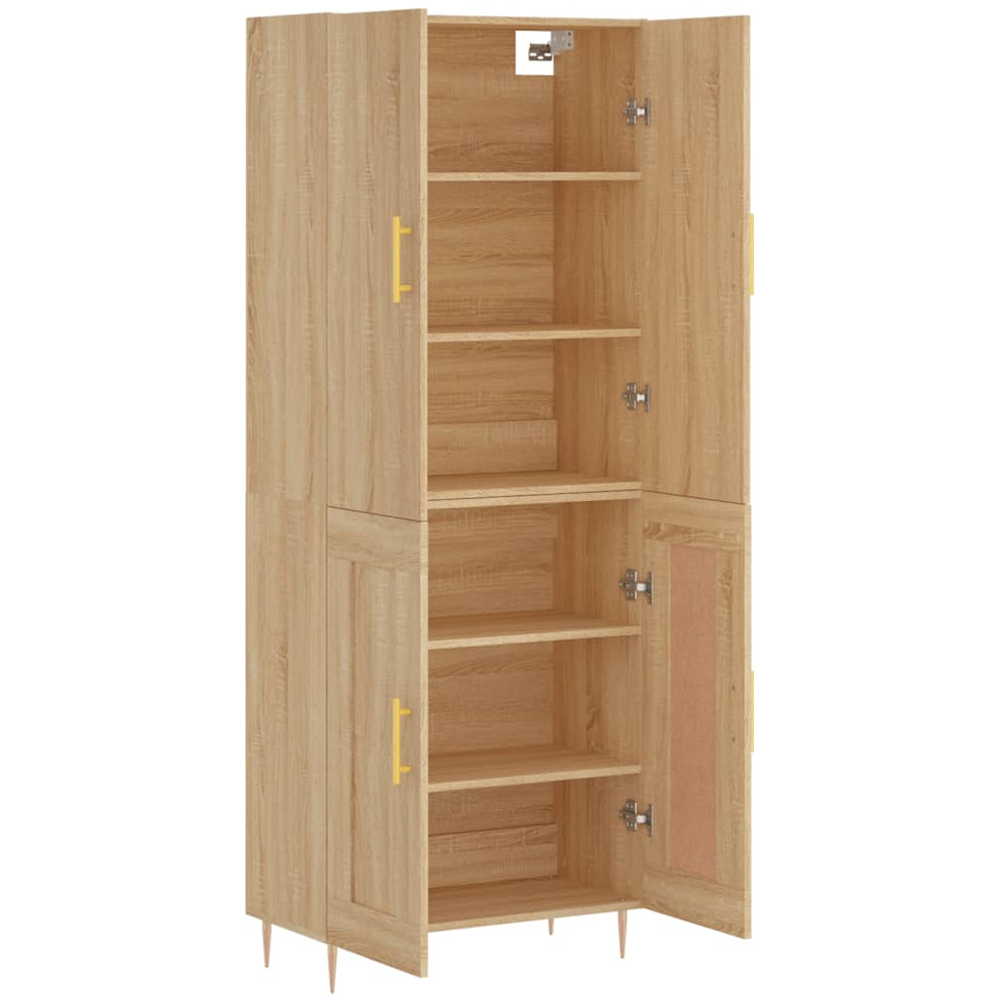 vidaXL 4 Door Sonoma Oak Highboard Image 4