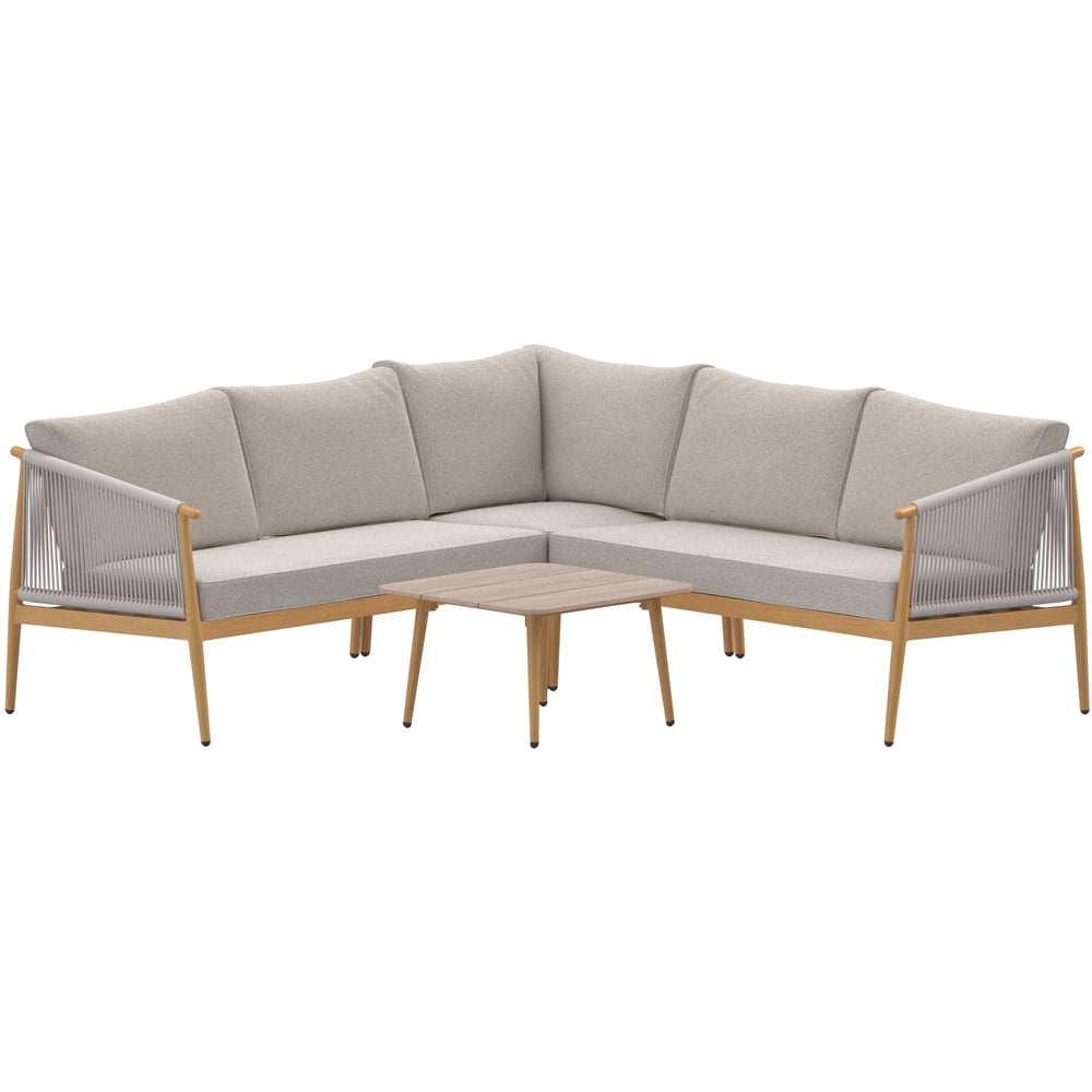 Charles Bentley Almada 5 Seater Rope Weave Garden Corner Lounge Set Image 2