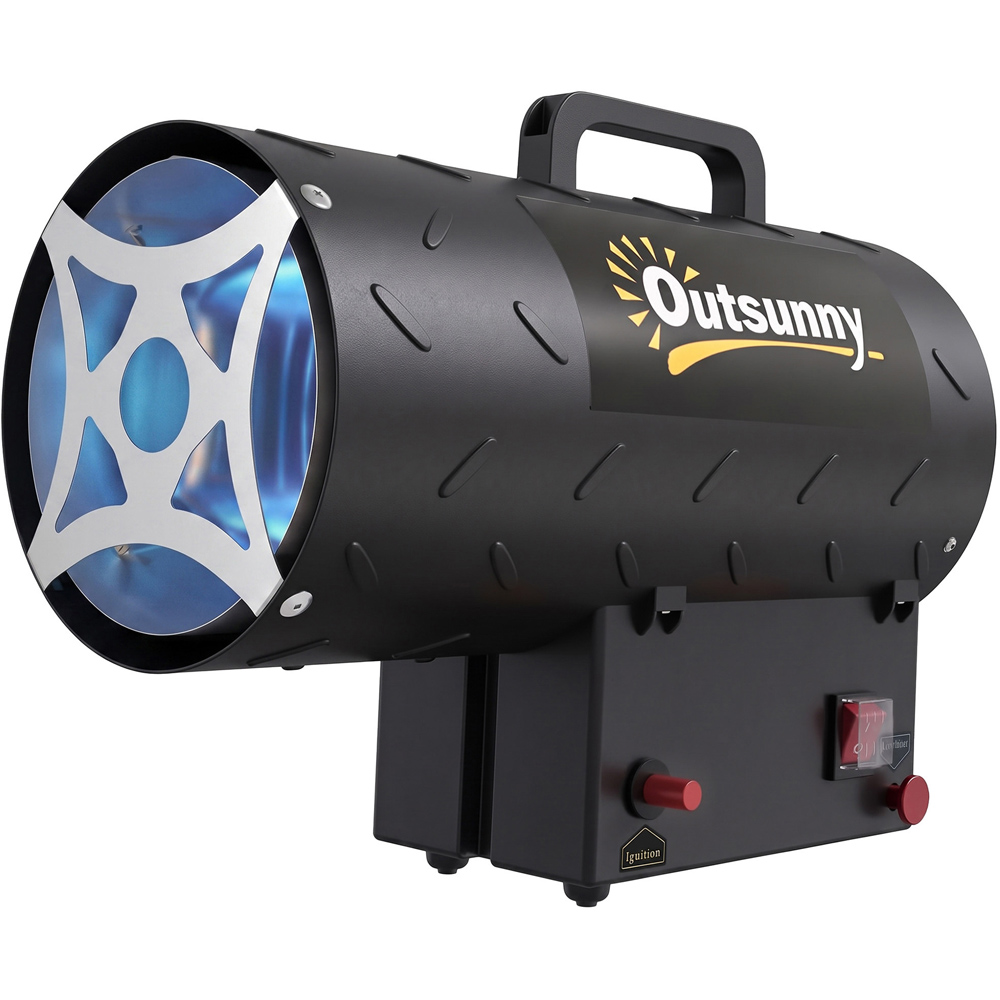 Outsunny Black Portable Industrial Propane Space Heater 51000BTU 15000W Image 1