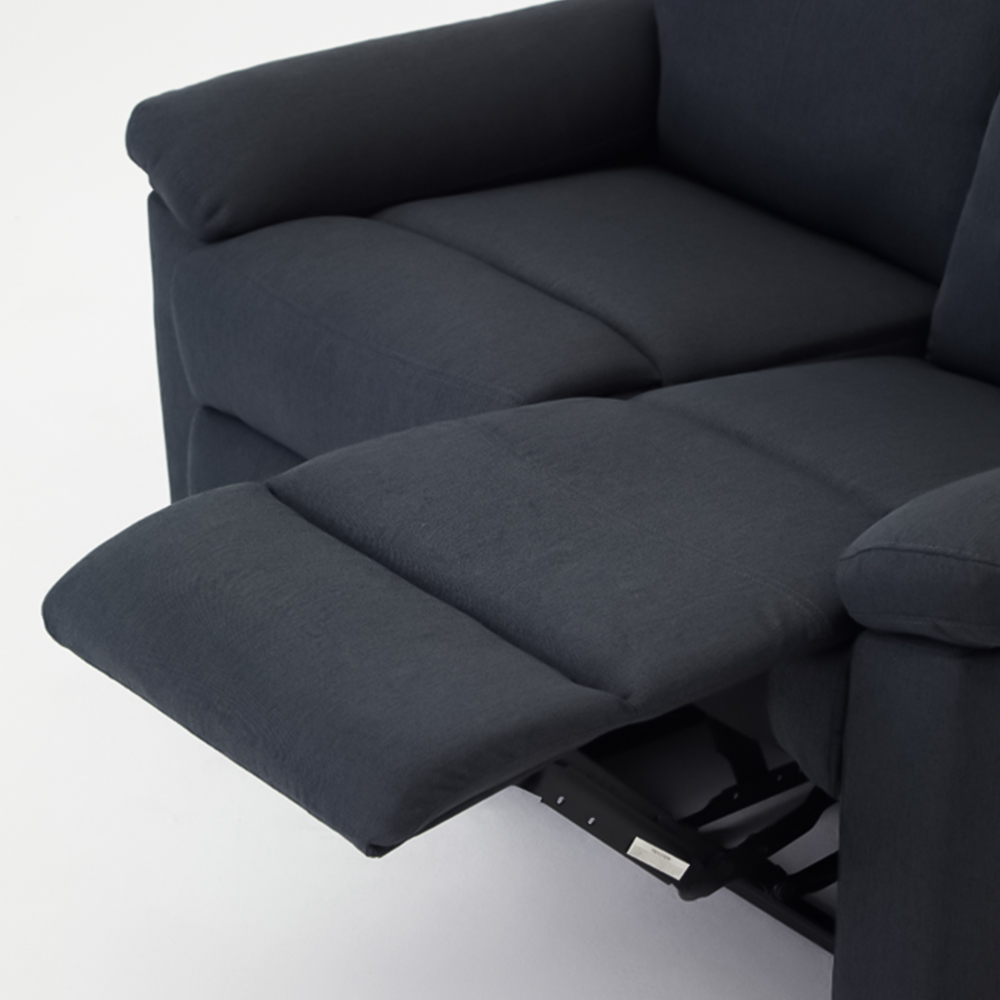 Home Detail Brody 2 Seater Dark Grey Manual Recliner Sofa Image 7