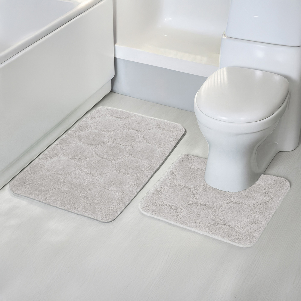 Velosso Cobla White Bath Mat Set Image 2