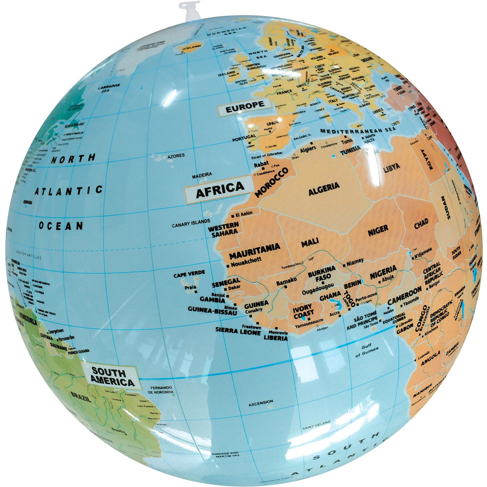 Caly Political World Inflatable Globe 42cm Image 1