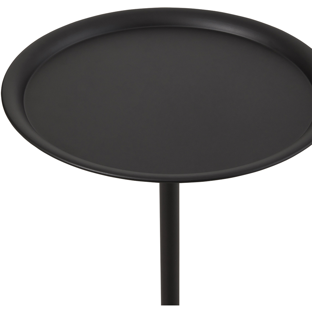 Living and Home Black Round Side Table Image 4