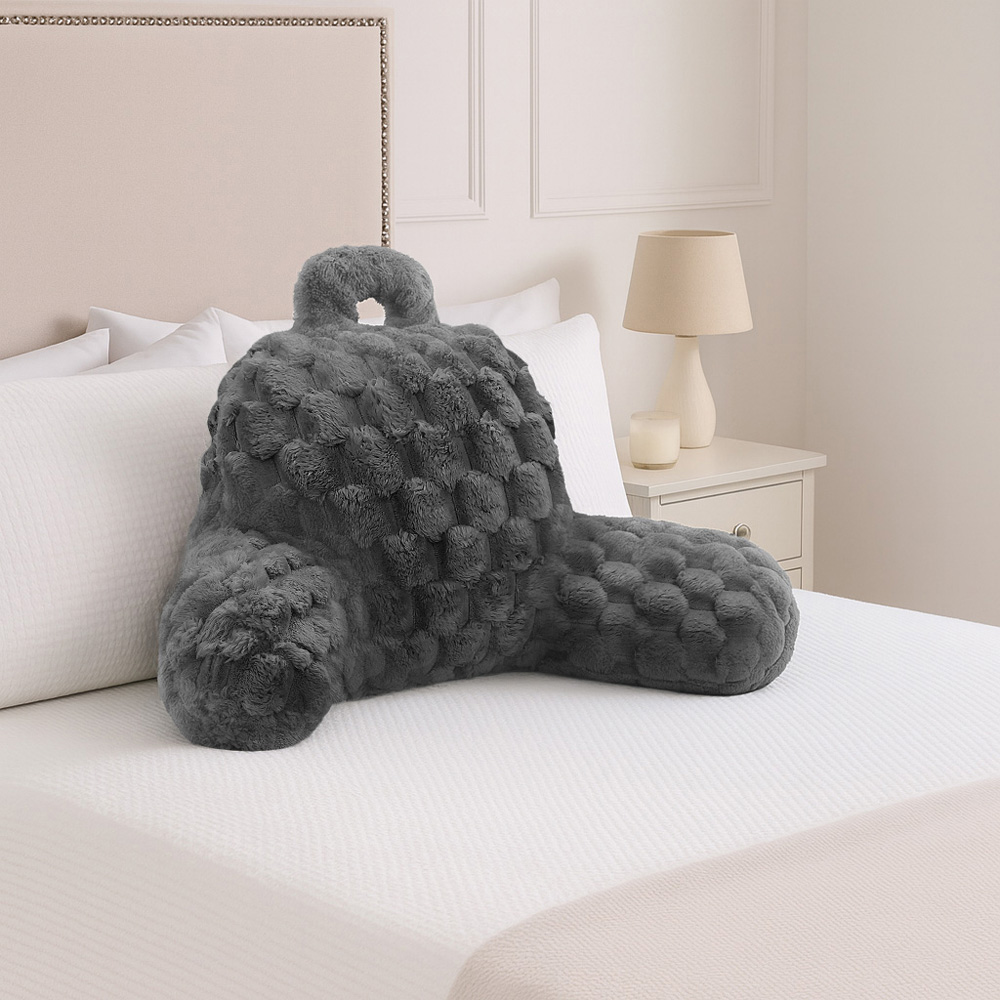 Velosso Charcoal Chunky Popcorn Back Pillow 65 x 55cm Image 2