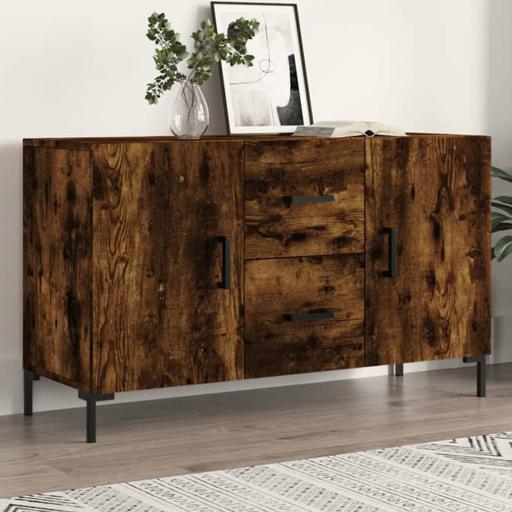 vidaXL 2 Door 2 Drawer Brown Sideboard Image 1