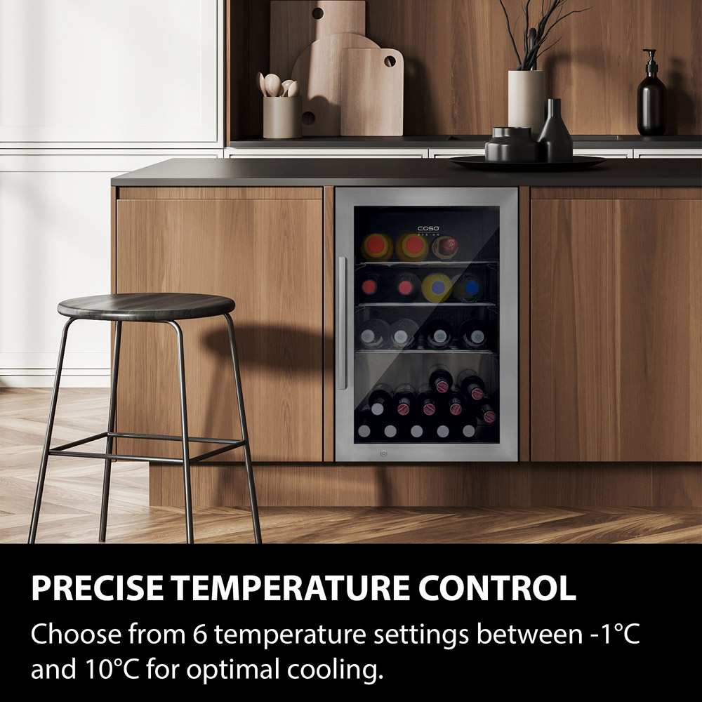 CASO Design 700 Stainless Steel BBQ Wine Cooler with Right Hinge 63L Image 3