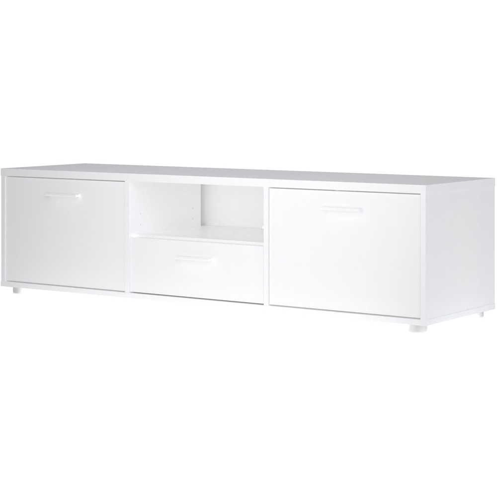 Furniture To Go Media 2 Door Single Drawer White TV Unit Image 4