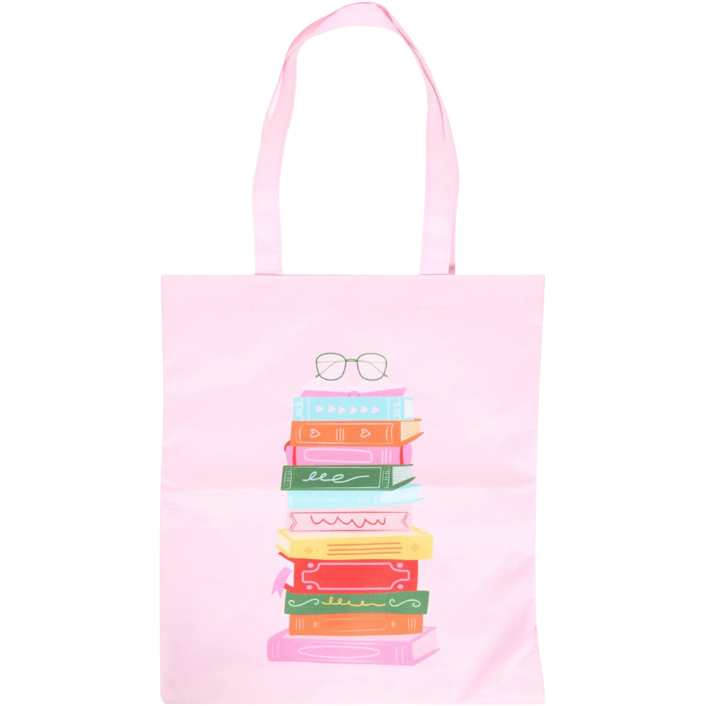 Book Tote Bag Pink Image 1