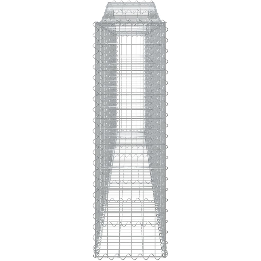 vidaXL Silver Galvanised Iron Arched Gabion Basket 400 x 30 x 100/120cm 5 Pack Image 3