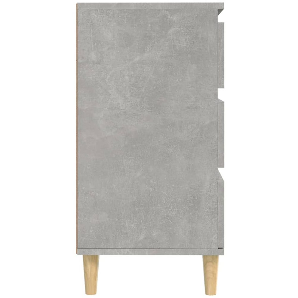 vidaXL 3 Drawer Concrete Grey Sideboard Image 7