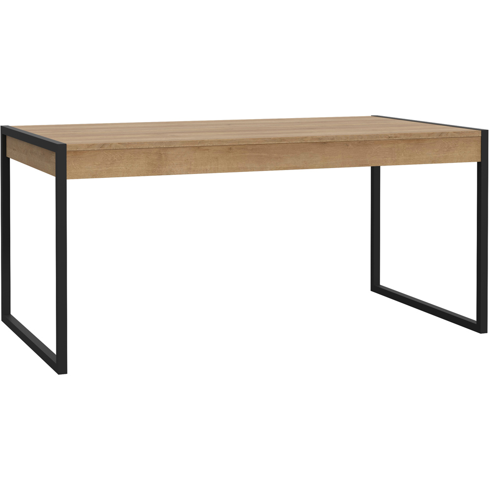 Florence High Rock 4 Seater Dinning Table Matt Black and Riviera Oak Image 2