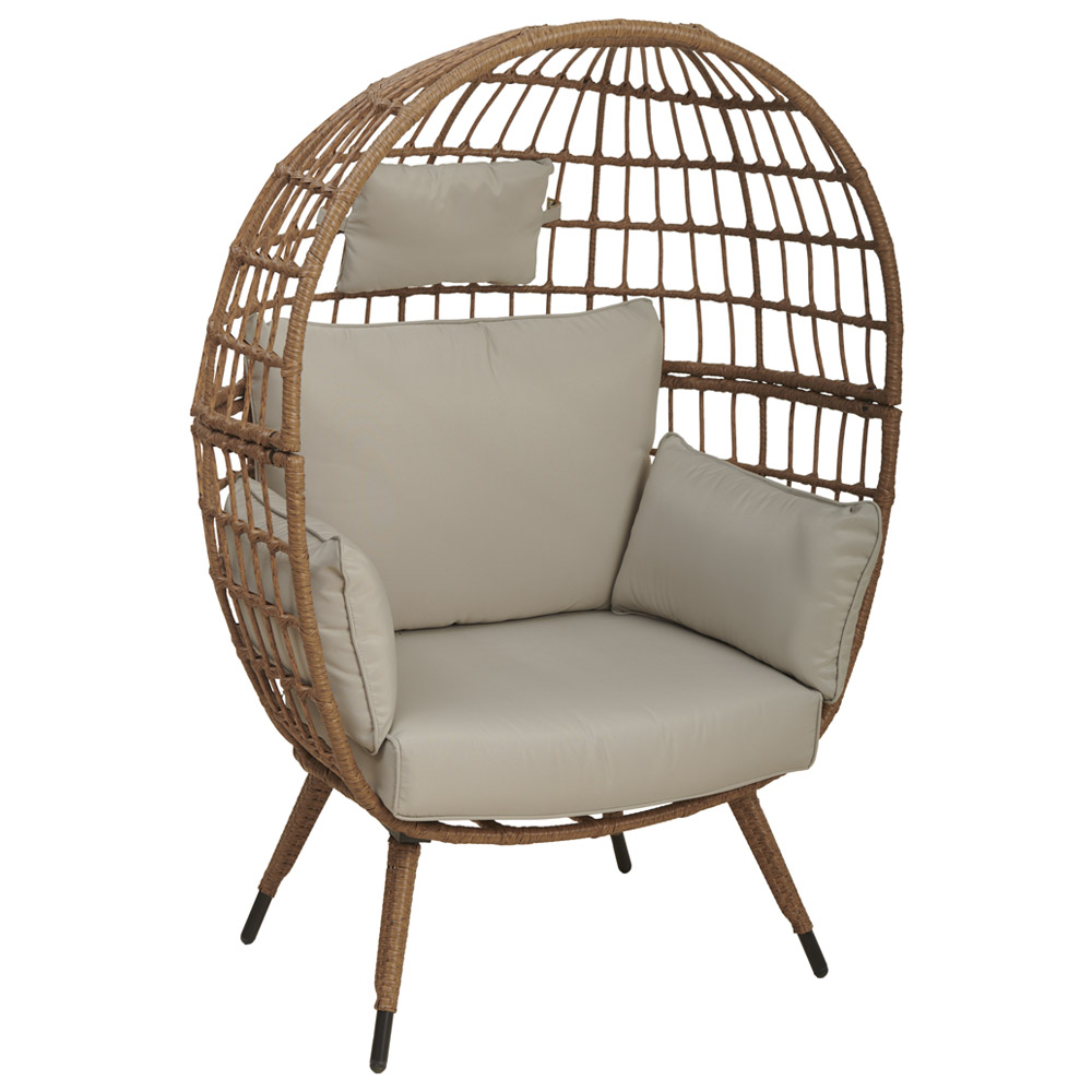 Wilko Bamboo Style Standing Egg Chair Image 1