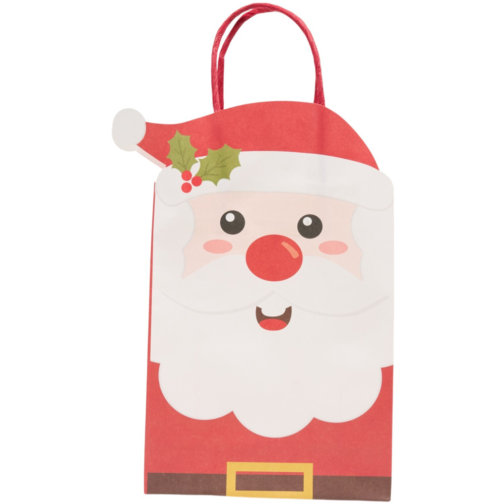Pack of 8 Santa or Reindeer Shaped Party Bags Image 4