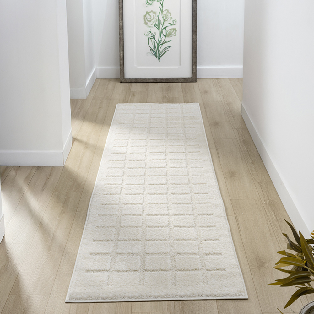 Desire Rugs Aya Cream Embossed Cube Rug 200 x 290cm Image 7