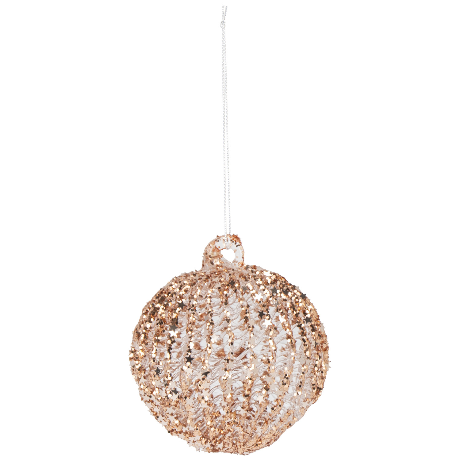 Bronze Glitter Star Bauble - Bronze Image