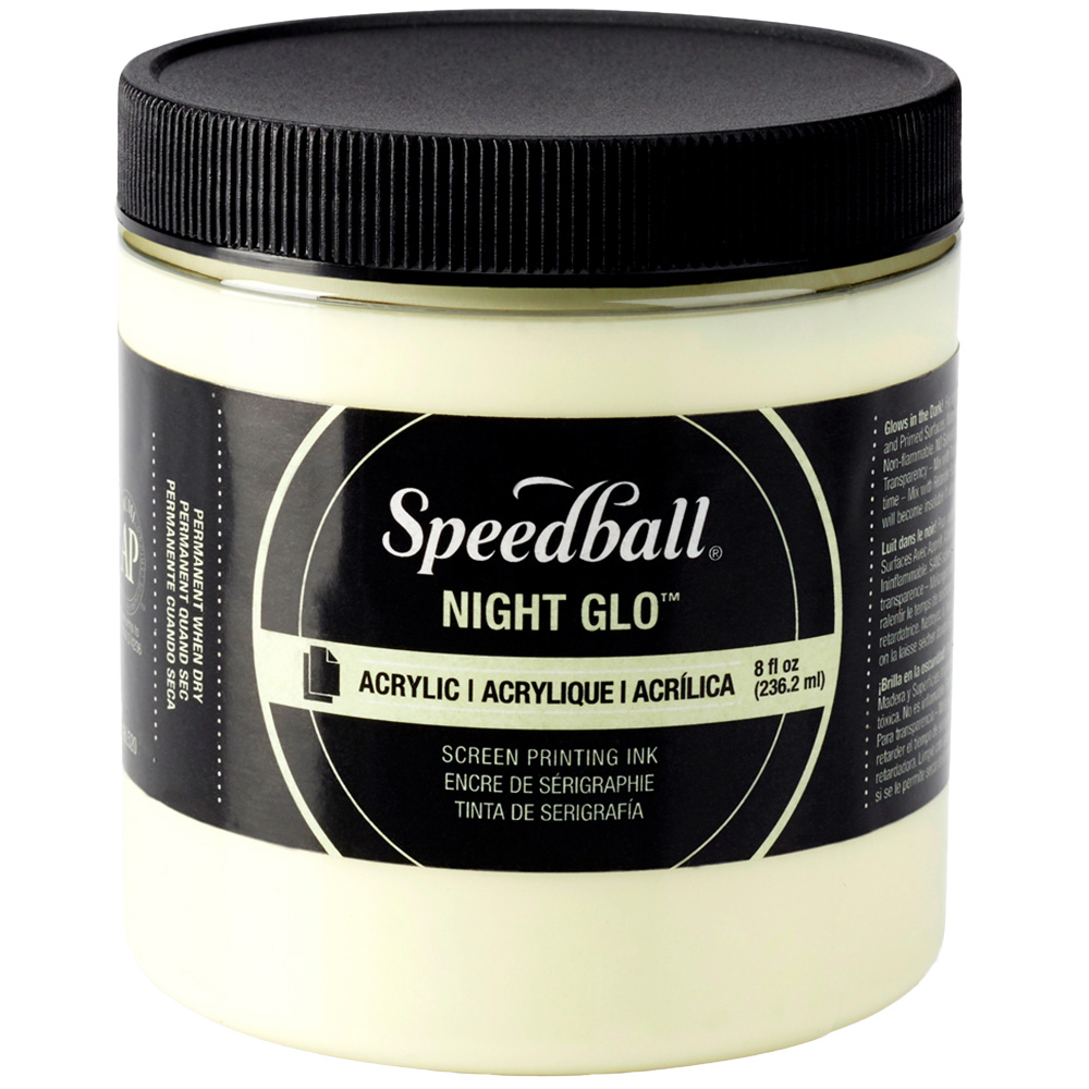 Speedball Night Glo Acrylic Screen Printing Ink, Night Glo, 8oz Image