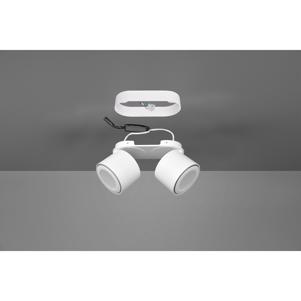 TRIO Taurus 2 Way White Matt Integrated LED Ceiling Light Image 6