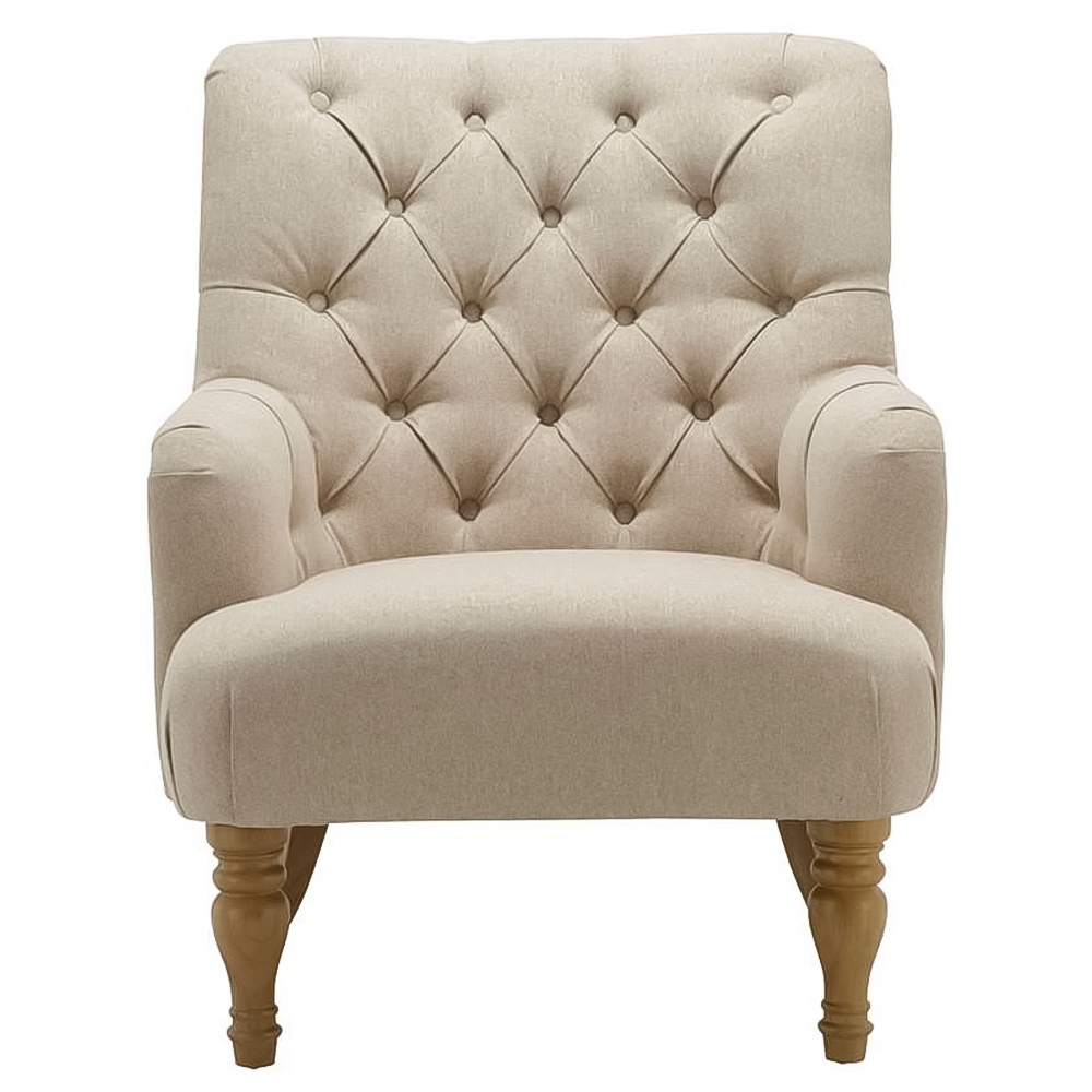 Padstow Button Back Wheat Armchair Image 3