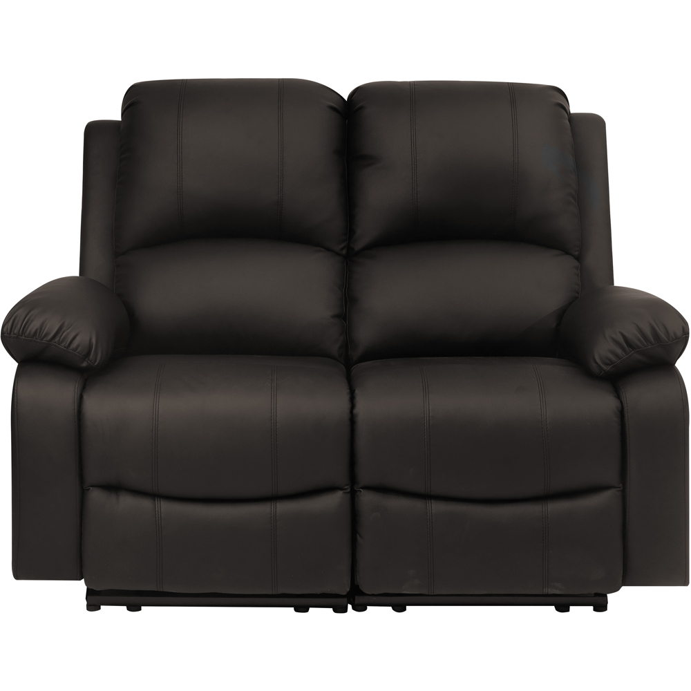 Comfy Living 2 Seater Brown PU Leather Electric Recliner Sofa Image 3