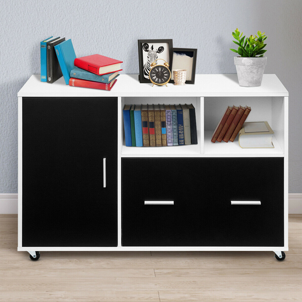 Costway Mobile Printer Stand Cabinet with 5 Caster Image 1