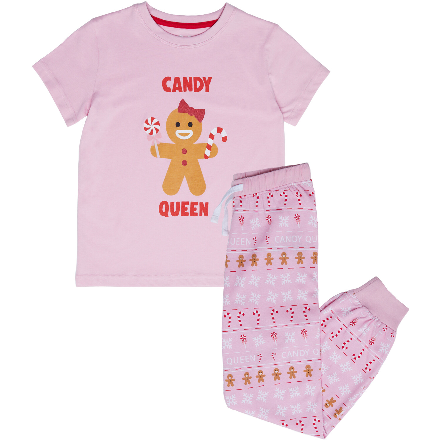 Xmas Gingerbread Pyjama Set - Pink / 4-6 Years Image