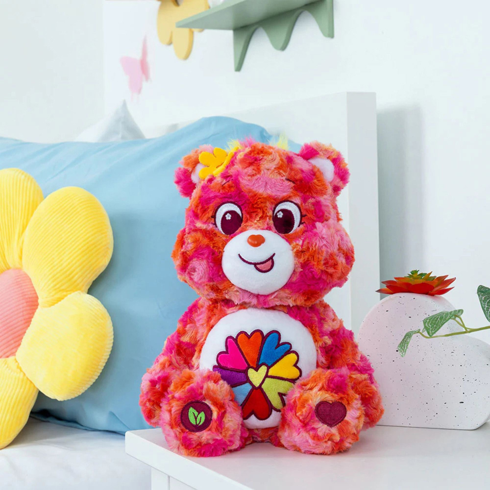 Basic Fun Care Bears Medium Plush Flower Power Bear Soft Toy 35cm Image 2