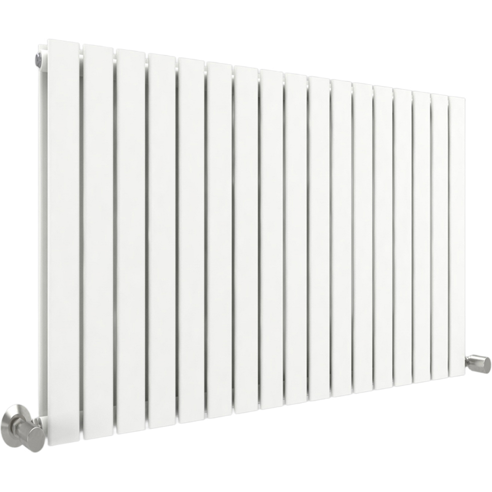 White 7842 BTU Double Flat Panel Vertical Column Radiator 600 x 1156mm Image 1