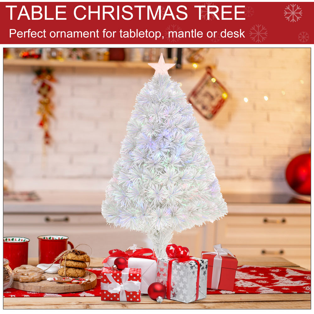 Everglow Fibre Optics White Artificial Christmas Tree 2.5ft Image 6