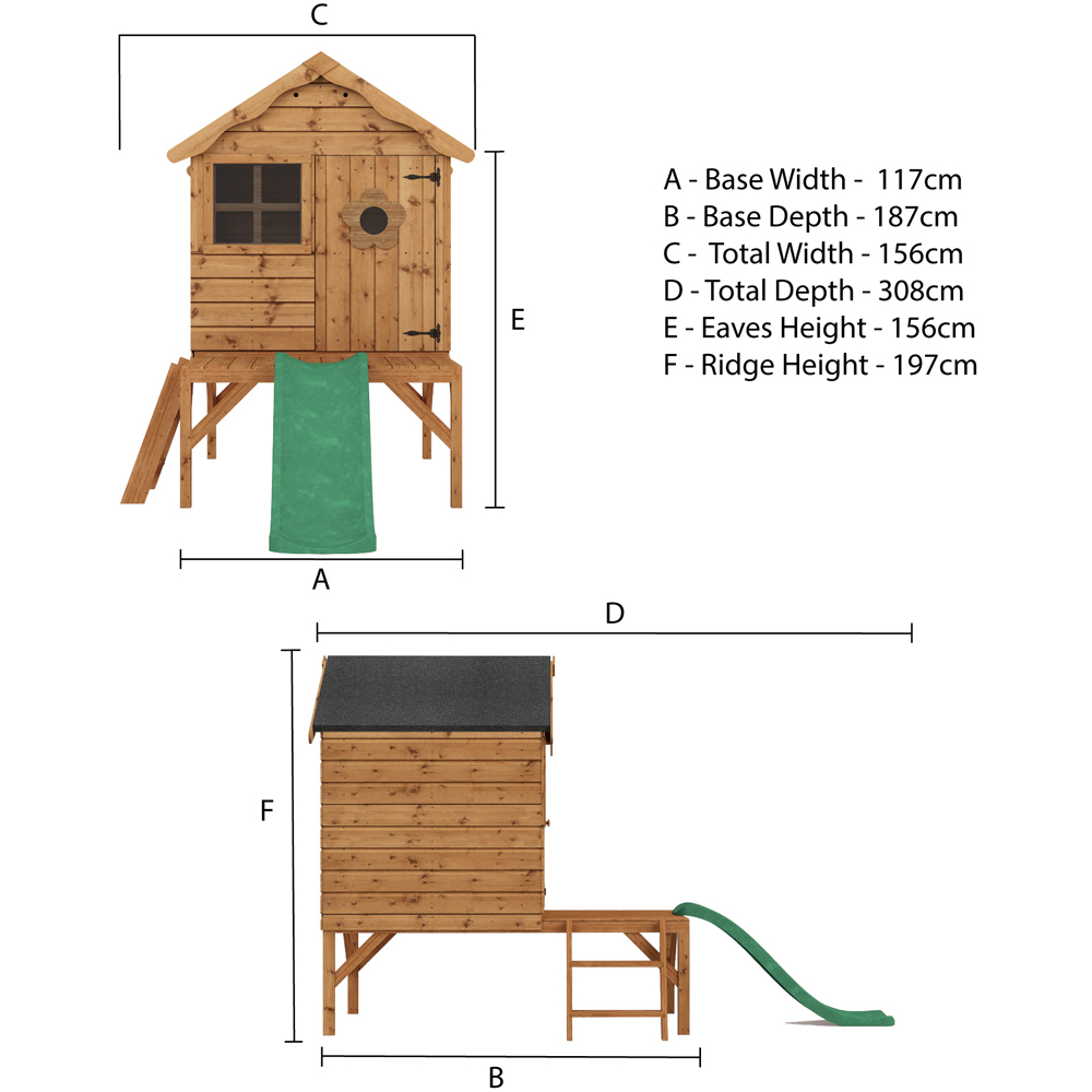 Mercia Snug Playhouse Tower and Slide Image 7