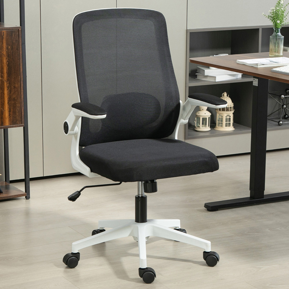Portland Black Mesh Tilting Office Desk Chair with Lumbar Support Image 1