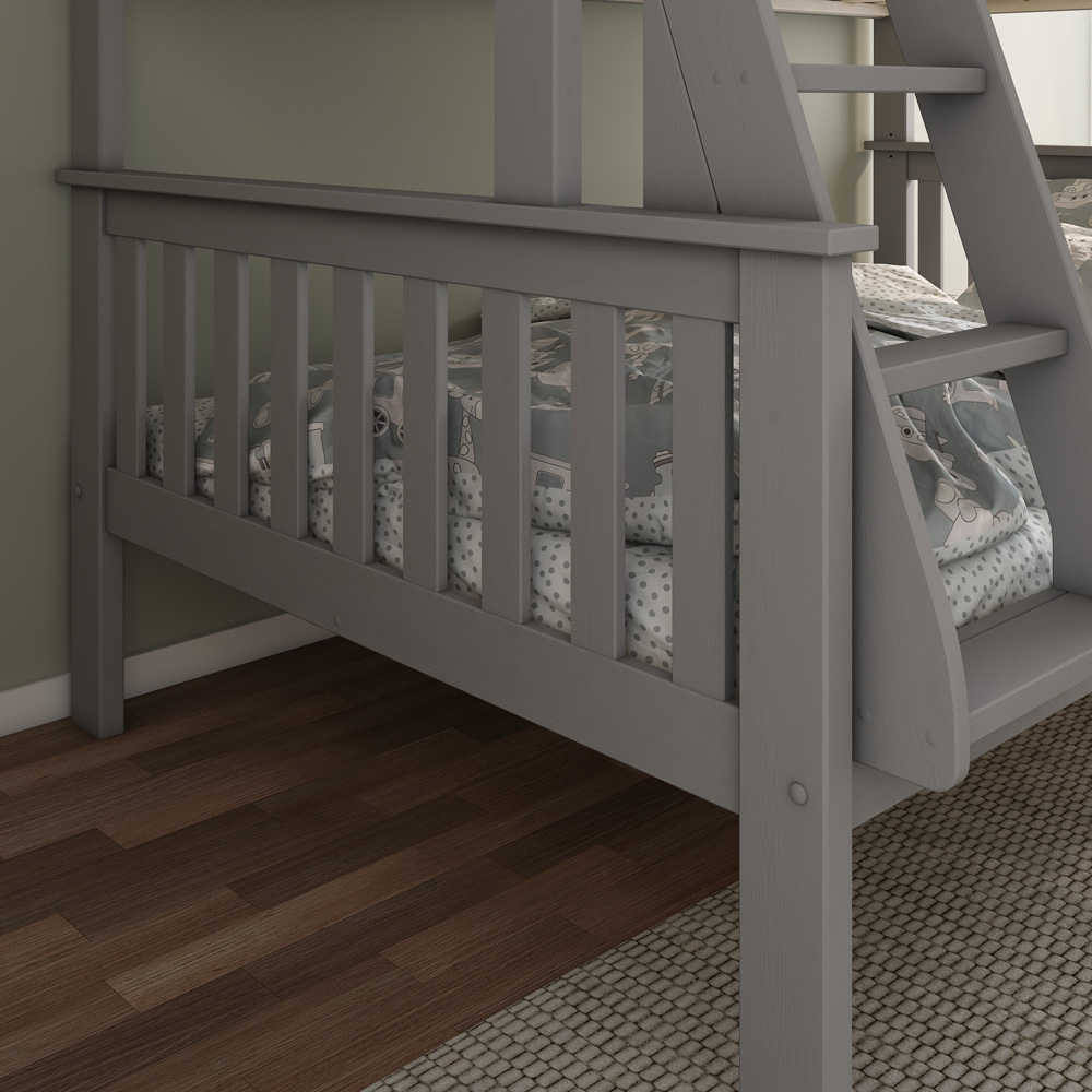 Carra Triple Sleeper Grey Bunk Bed with Pocket Mattresses Image 5