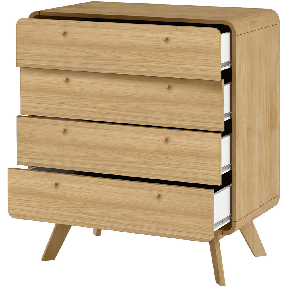 Loft24 Cassie 4 Drawer Oak Chest of Drawers Image 4