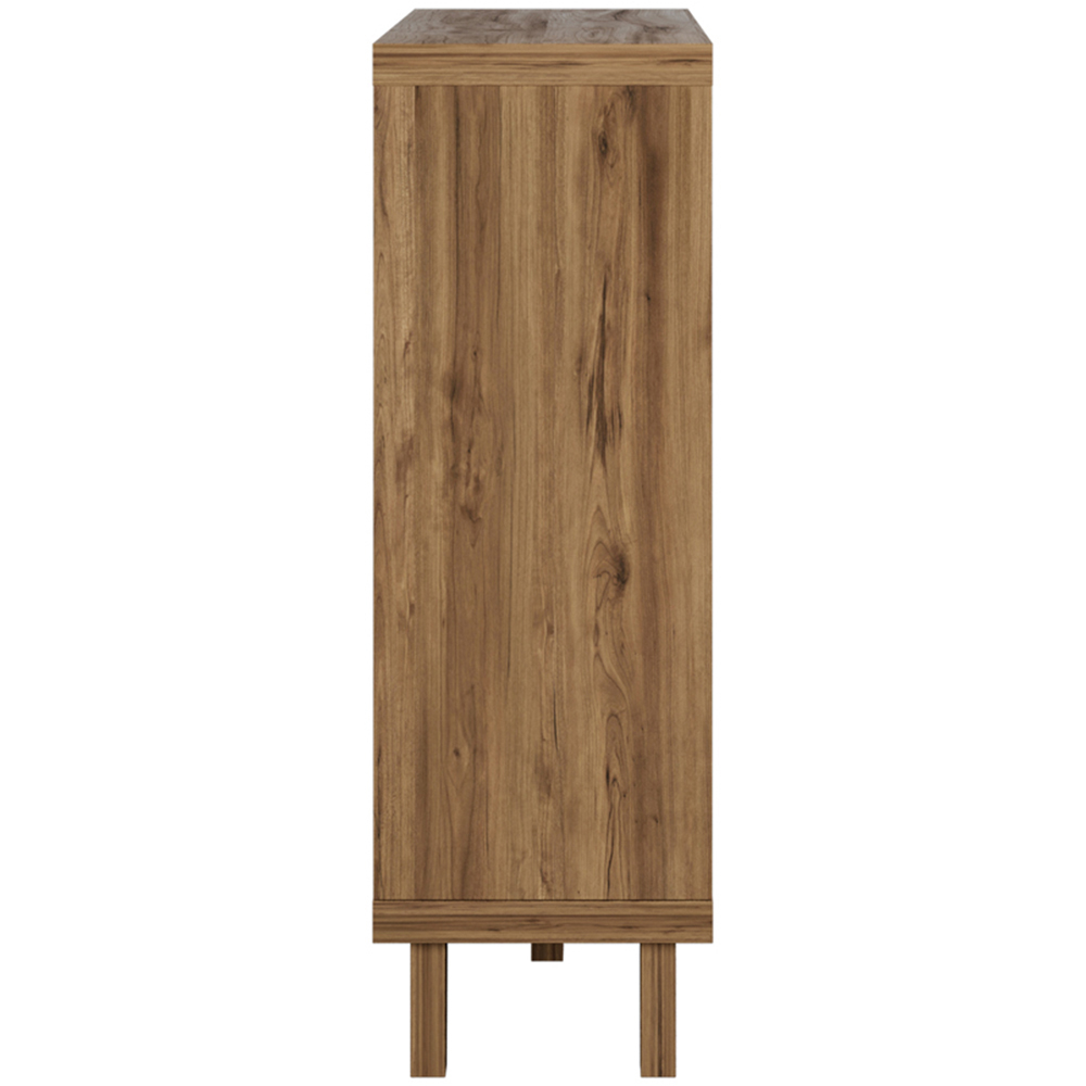 Flexi Storage Erik 2 Door Mango Wood Effect Slatted Petite Sideboard Image 4