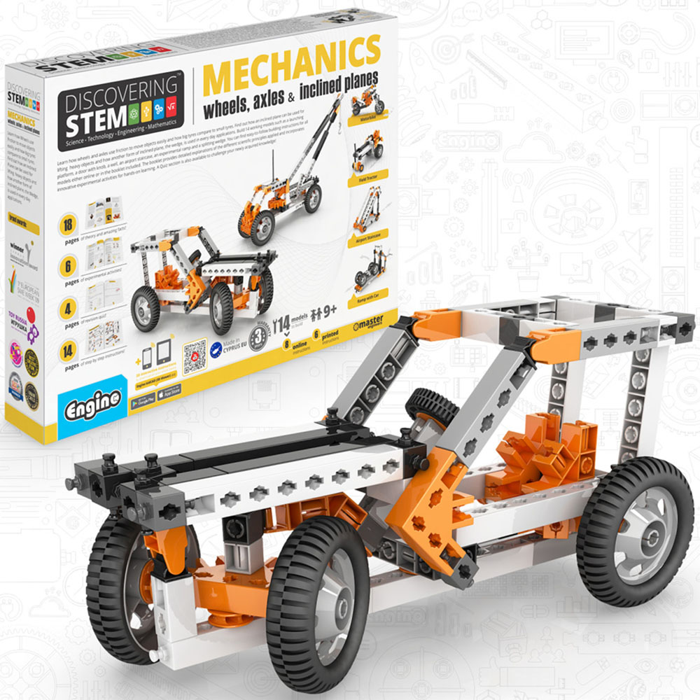 Engino Stem Mechanics Wheels Axles and Inclined Planes 14 Models Set Image 2