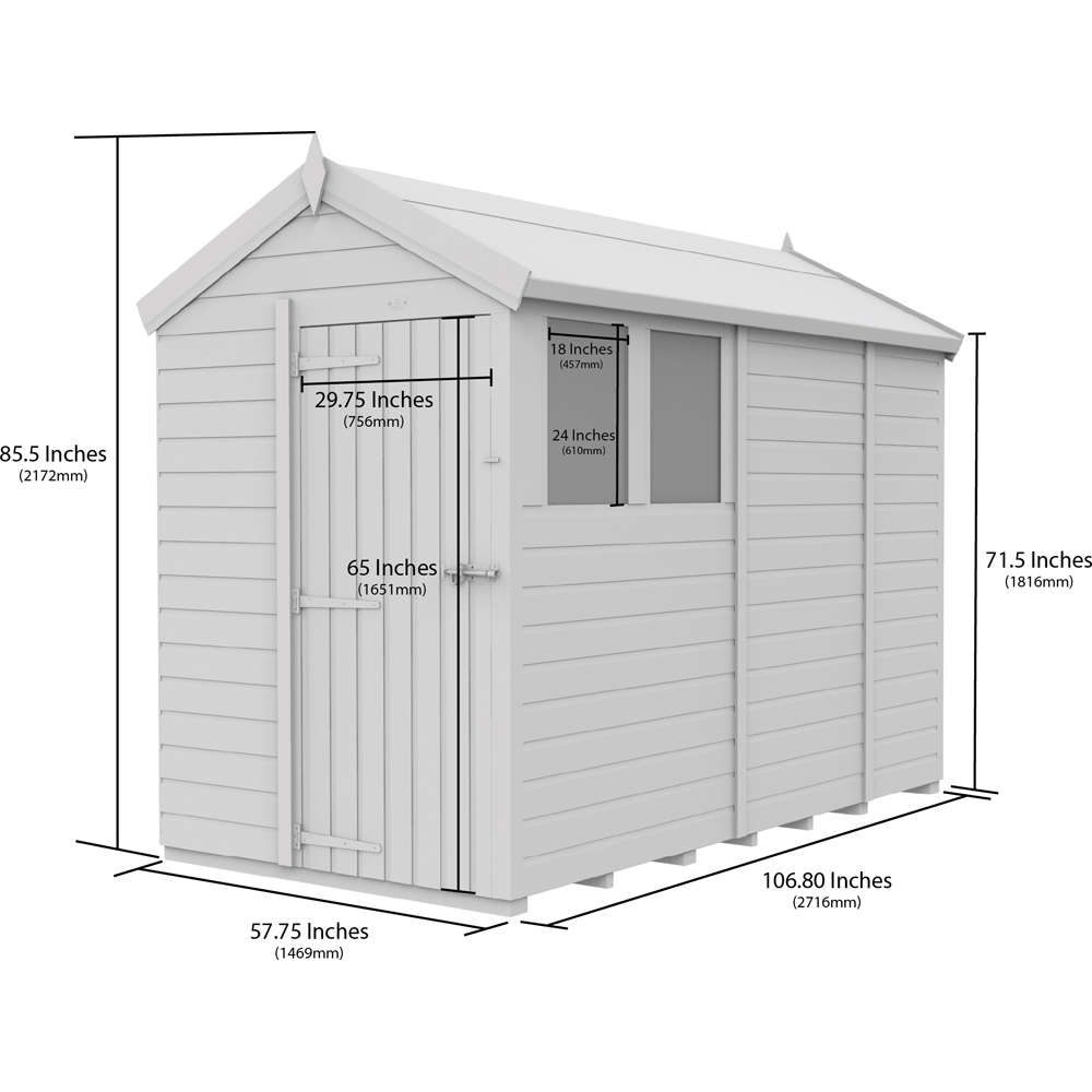 DIY Sheds 5 x 9ft Tongue and Groove Timber Apex Security Garden Shed Image 8